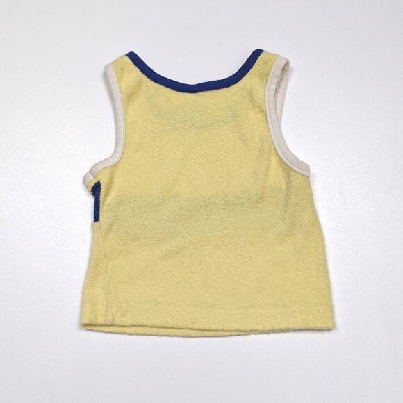 Vintage Wee Willy Tank Top Boys Size 12-18m Yellow Terry - Picture 2 of 3